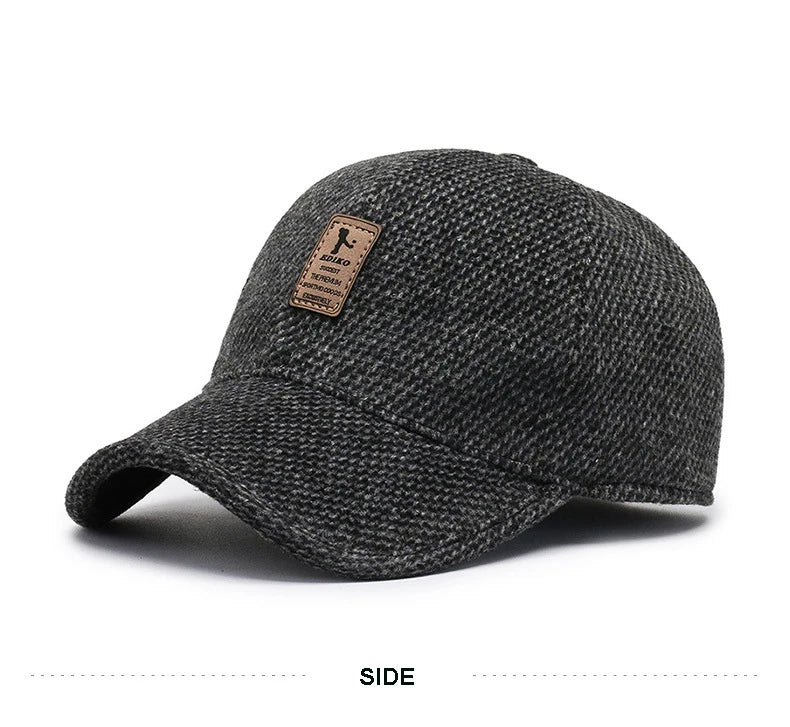 Winter Bomber Hat Men Women Russian Black Leather Ushanka Caps With Ear Flaps Fur Warm Leather Brand Baseball Cap Hats
