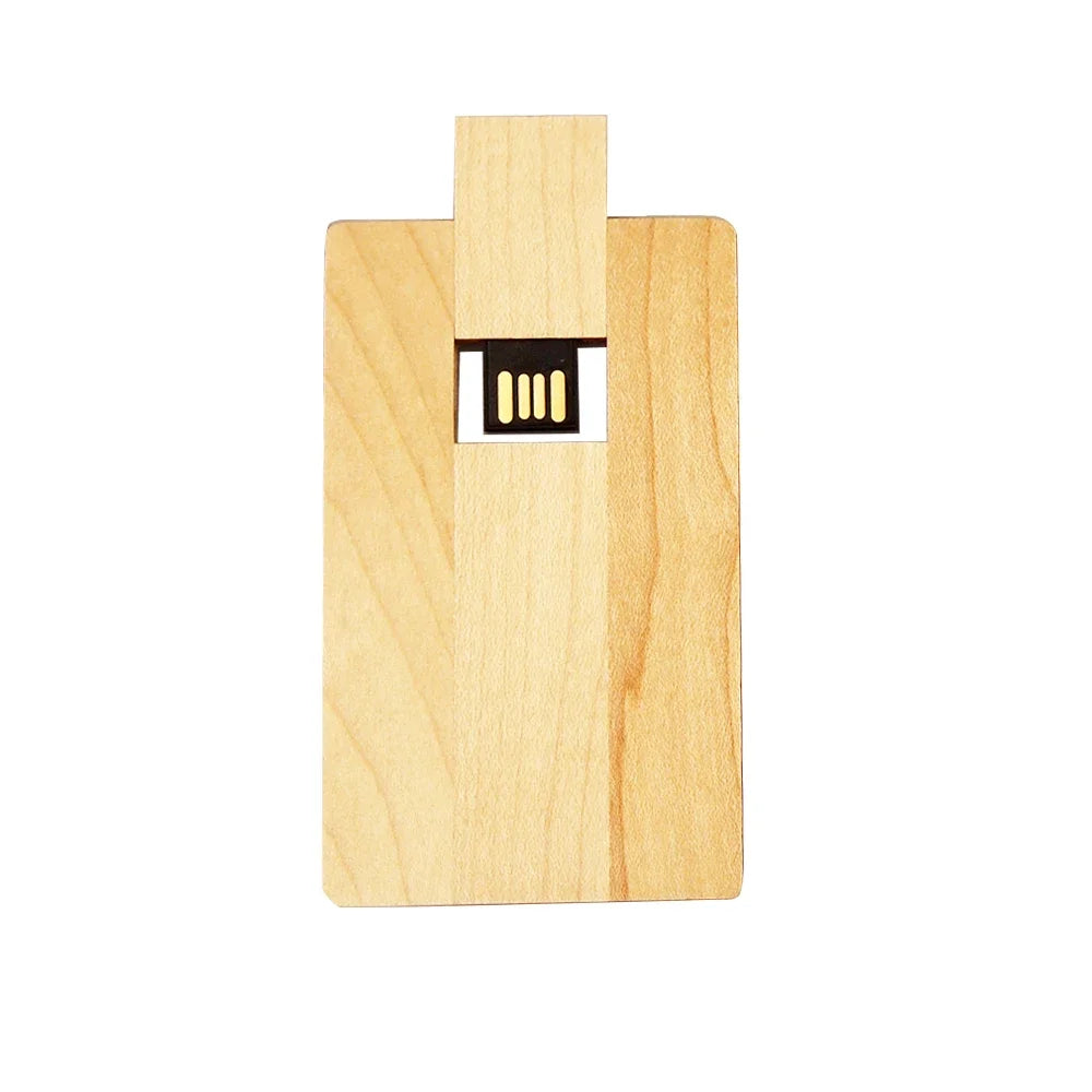 Bamboo & Walnut Wood Card Model Pendrive Usb Flash Drive Memory Stick Usb 2.0 4GB 8GB 16G 32GB 64GB Photography Gift