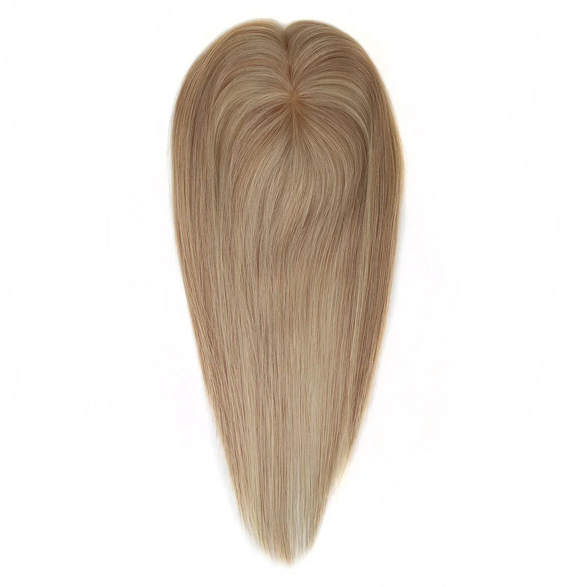 TUW10 3''x5'' Silk Base Hair Topper for Women with PU around 3 Clip 110% Handmade Remy Human Hair Natural Looking Topper Hairpin