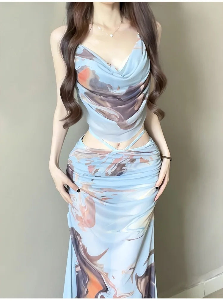 Bikini Swimsuit For Women 2025 New Three-Piece Set With Long Skirt Sexy Push-Up Underwire Beach Vacation Swimwear