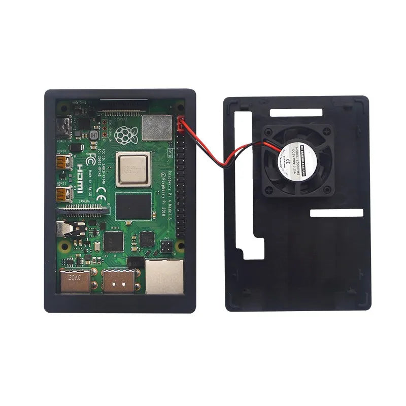 Raspberry Pi 3B Plus Case Plastic ABS Case Shell Box Optional Cooling Fan for Raspberry Pi 3B+/3B Use with 3.5 Inch Screen