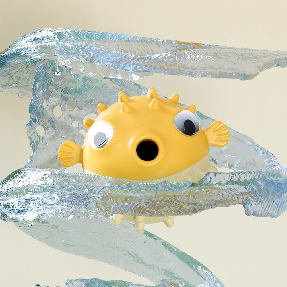 Bouncing Puffer Fish Dog Toy: Treat-Dispensing Chew-Resistant Ball for Dental Health - Fun for Corgi, Poodle, Golden Retriever