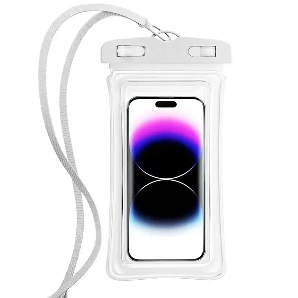 Transparent Waterproof Phone Pouch Under 7.2 Inches Touch Screen Swimming Rafting Waterproof Case with Lanyard Sealed Bag