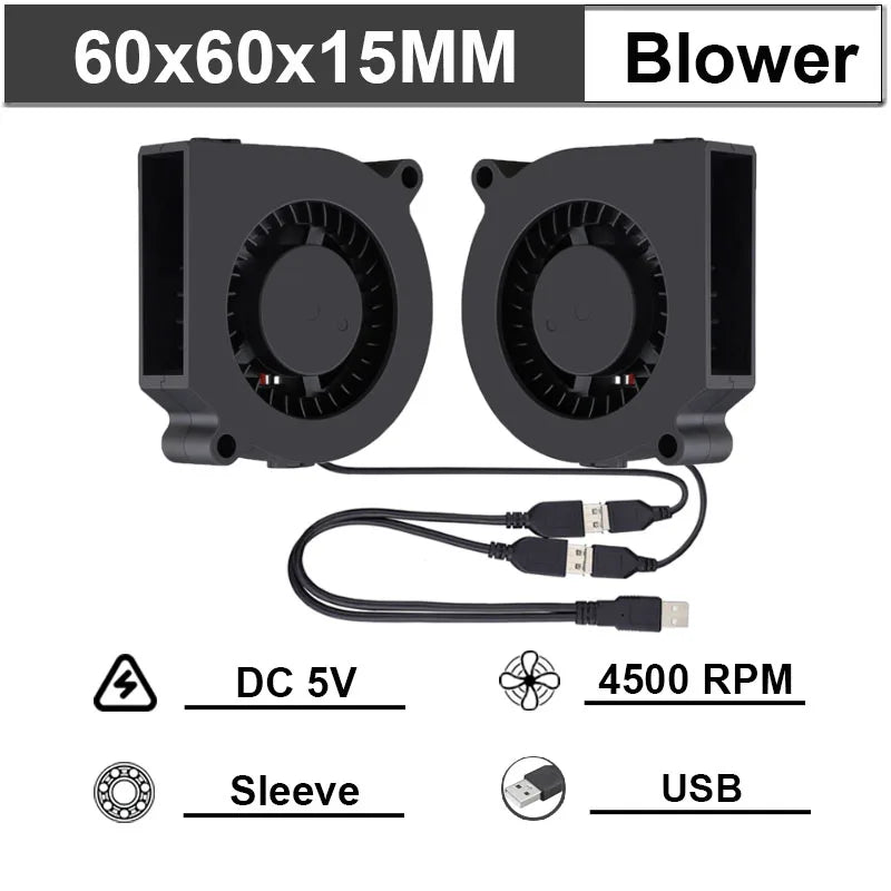 Gdstime 40mm 50mm DC 5V USB 60mm 70mm TV Box Cooling Fan 120mm 140mm Brushless AV Receiver Cooler w 2 in 1 USB Controller Cable