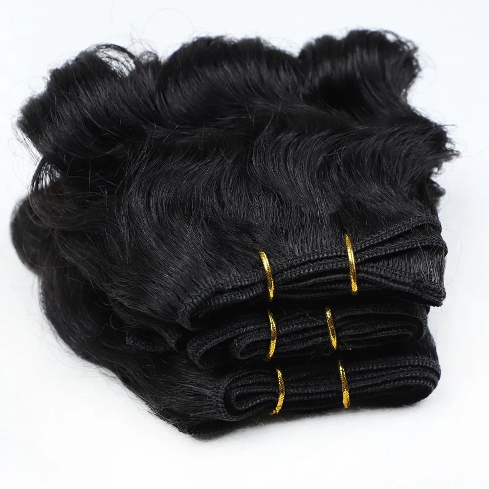 3pcs Short Curly Hair Bundles Brazilian Hair Weave Bundles 100% Human Hair Bundles Hair Extension Human Hair Bundles Short Curly