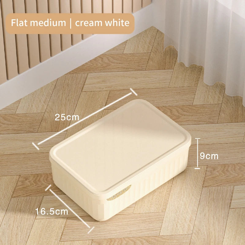 Home Wardrobe Clothes Organizer Plastic Toy Storage Boxes for Bedroom Cabinets Drawers Cosmetic Makeup Doll Accessory Container