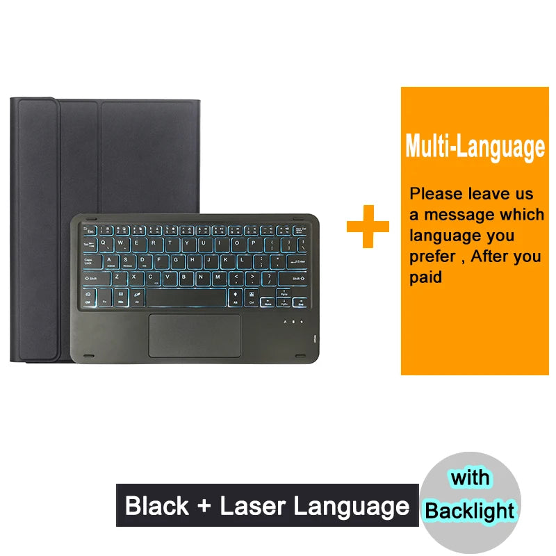 Bluetooth Keyboard Case For Honor Pad V9 GT 11.5 2025 Pad 10 Pro 11.5 inch Tablet Case Russian Arabic Hebrew Spanish Keyboard