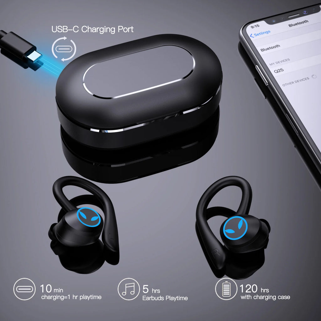 Wireless Earbuds, Bluetooth 5.4 Earbuds Stereo Bass, in-Ear Noise Cancelling Mic, Earphones IPX7 Waterproof Sports,50H Playback.