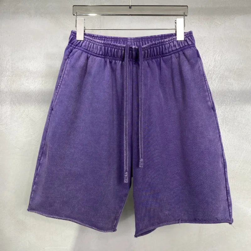 Vintage Washed Shorts For Men Casual Retro Women Baggy Pants Men's Clothing Summer Y2k Unisex Goth Streetwear Male Clothes
