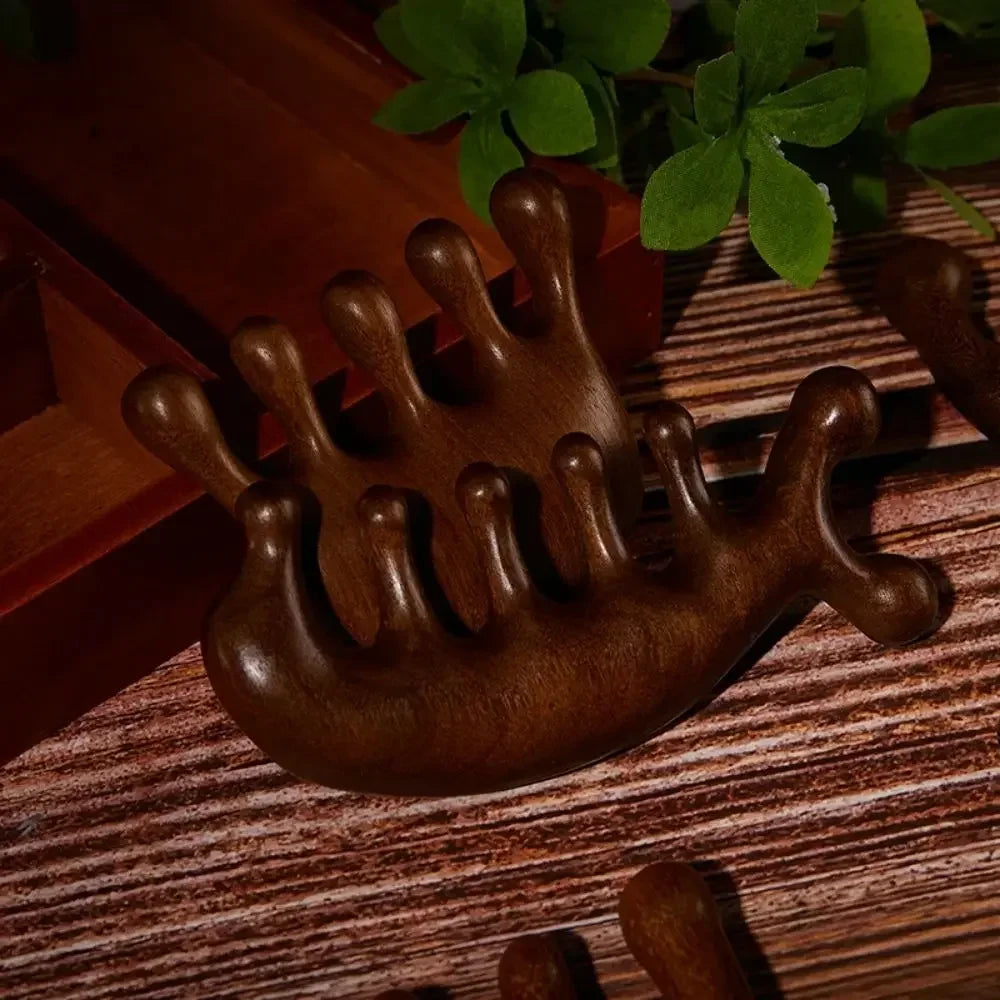 Gua Sha Massage Comb, Head and Face Scalp, Natural Facial Massager, Wide Tooth, Guasha Scraping, Body Massage