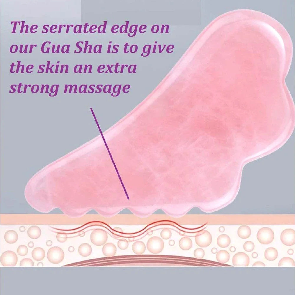Gua Sha Facial Tools, Jade Gua Sha Massage Tool Comb Edge, Gua Sha Stones for Face, Body Muscle Relaxing Acupuncture Therapy