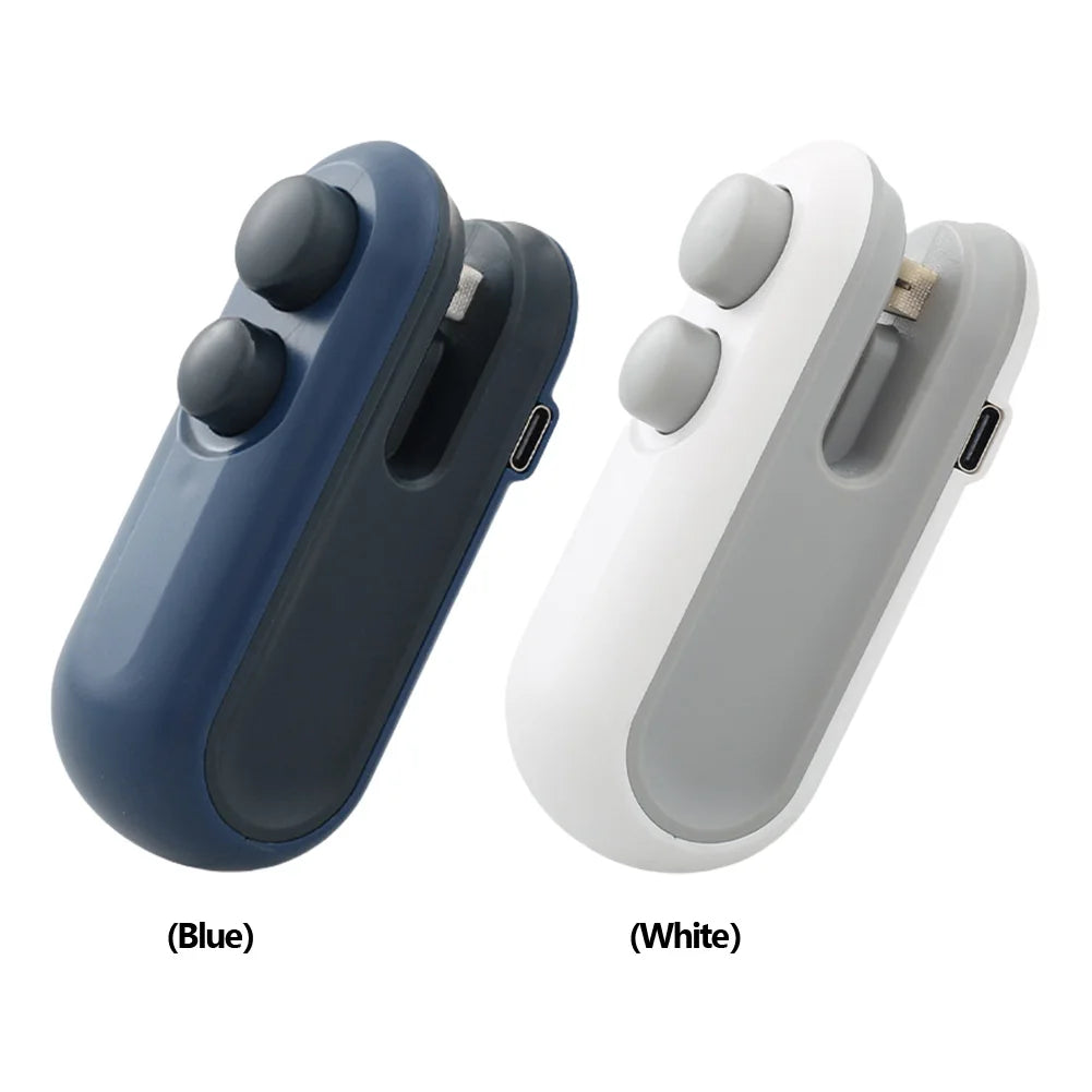 2 In 1 Sealer Cutter Multifunctional Handheld Heat Vacuum Sealer Portable Resealer Machine Package Bags Sealer for Plastic Bags