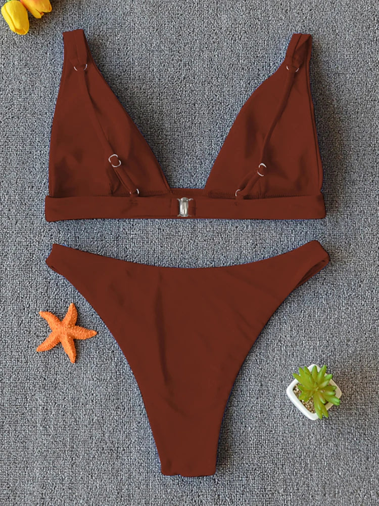 Bikini 2025 Micro Sexy Swimsuit Women Push Up Swimwear Two Piece Bikini Set Solid Bather Bathing Suit Swim Suit Female