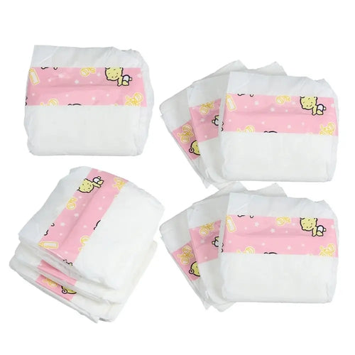 10 Pcs Mini Diapers Play House Diapers Reborn Dolls Decorate Pretend Baby Accessories Miniature Diapers Dollhouse Baby Diapers