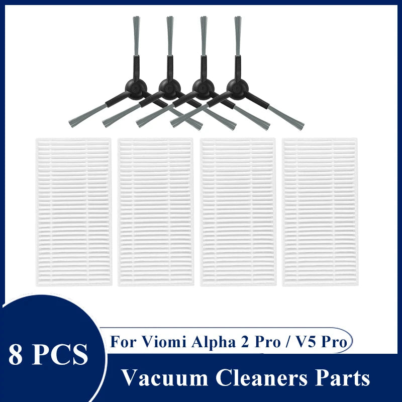 For Viomi Alpha 2 Pro / V5 Pro / V-RVCLM27B / V-RVCLM40B Vacuum Cleaner Parts Replacement Main Side Brush Filter Mop Accessory