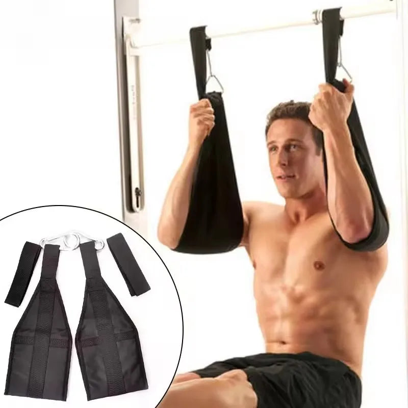 Fitness AB Sling Straps Suspension Rip-Resistant Heavy Duty Pair for Pull Up Bar Hanging Leg Raiser Home Gym Fitness Equipment