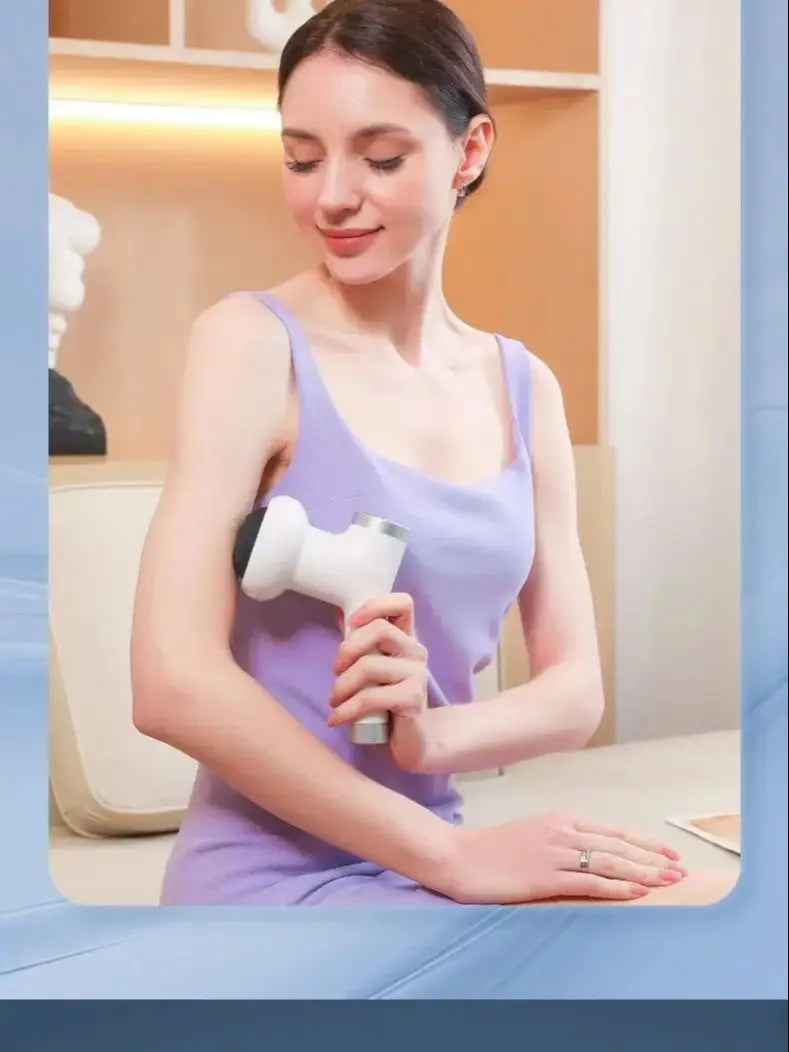 USB body massager, fat pushing device with 8 levels of strength and 5 interchangeable massage heads