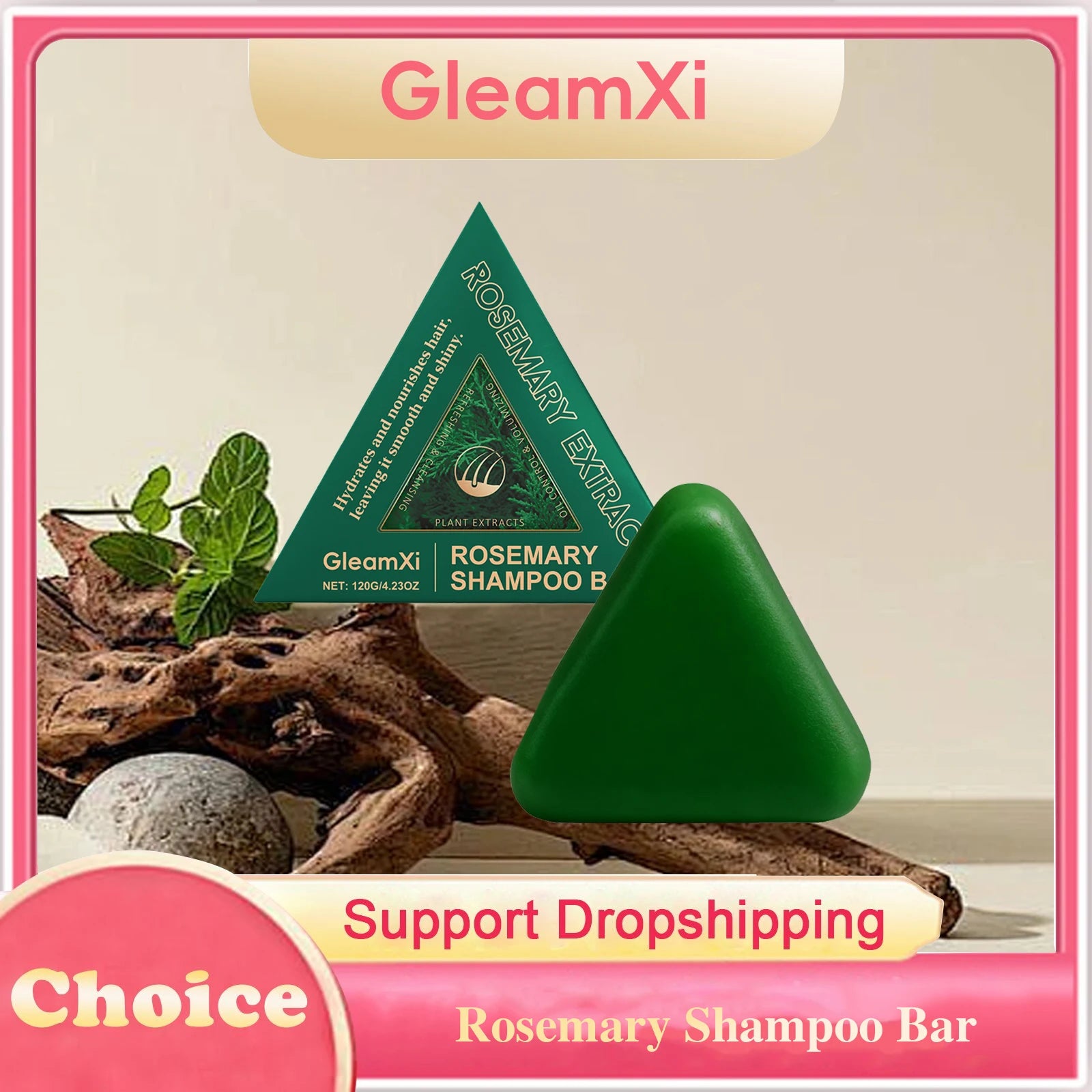 Rosemary Shampoo Bar Hair Growth Anti Hair Loss Oil Control Improve Frizz Split Ends Refreshing Nourishing Handmade Solid Soap
