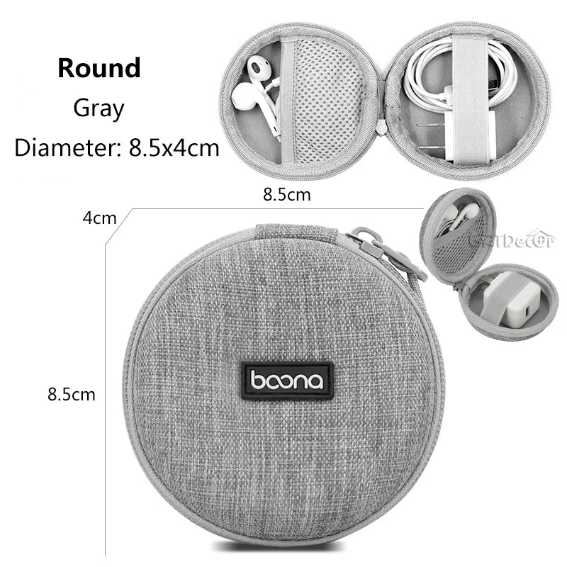 Shockproof Electronics Organizer Case for Power Adapter Cable Storage Bag Bluetooth Earphone Case Travel Small Tech Gadget Pouch