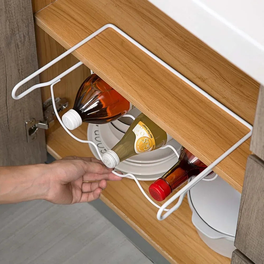 Kitchen Supplies Refrigerator Organizer Rack Inside Shelf Beer Wine Bottle Holder Rack Kitchen Storage Shelves Accessories Tools