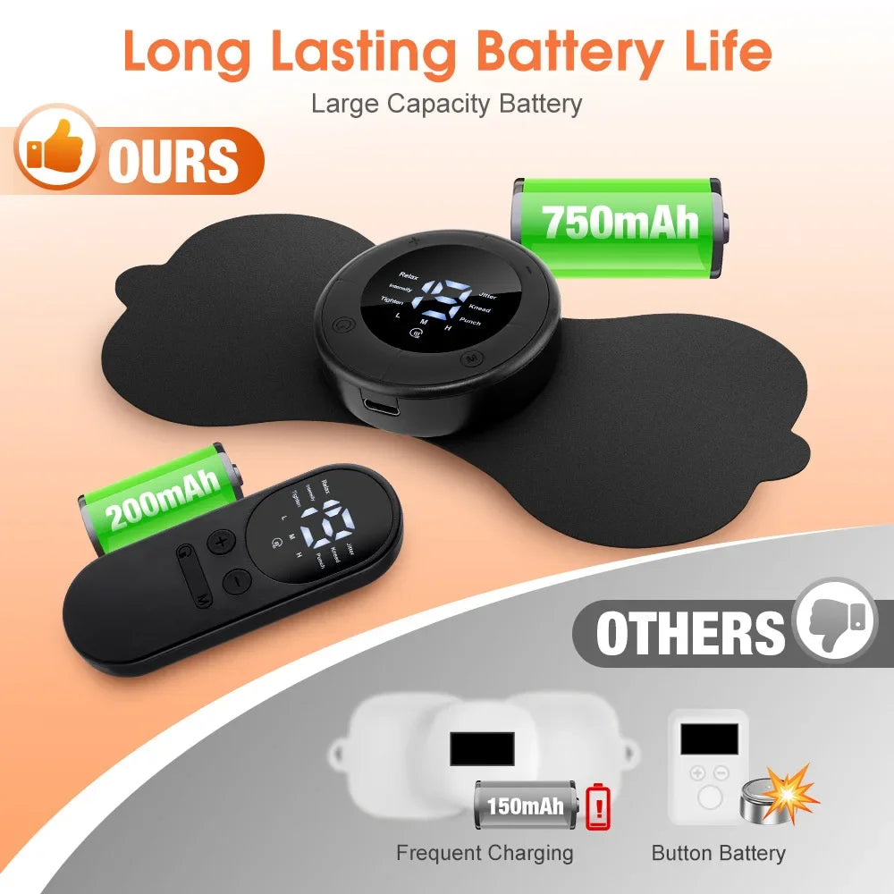Multi functional full body universal heating massager EMS pulse digital display screen massager 6-speed 19 gear massage patch