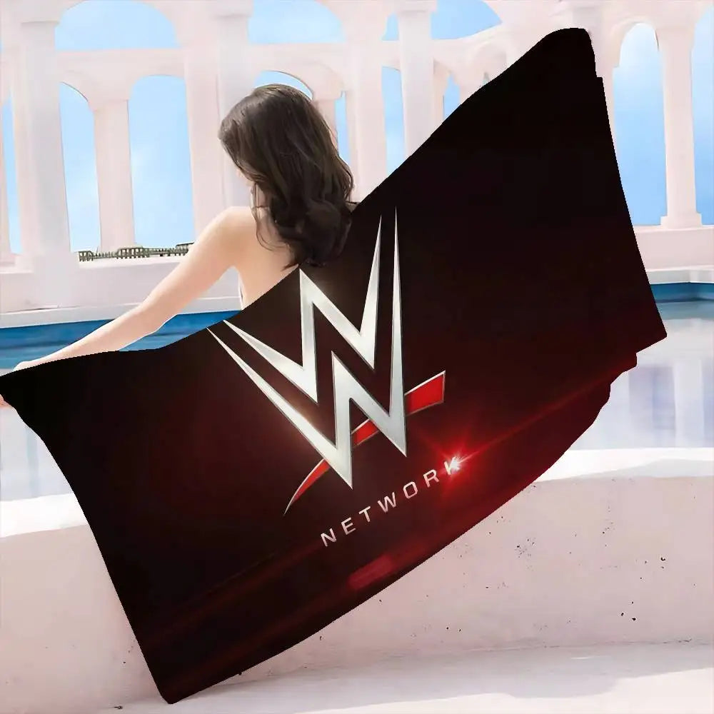 W-WWE Wrestling Star Big Microfiber Beach Towels Quick Dry Towel Sand Beach Towels Pool Towel for Travel Swim Pool Yoga