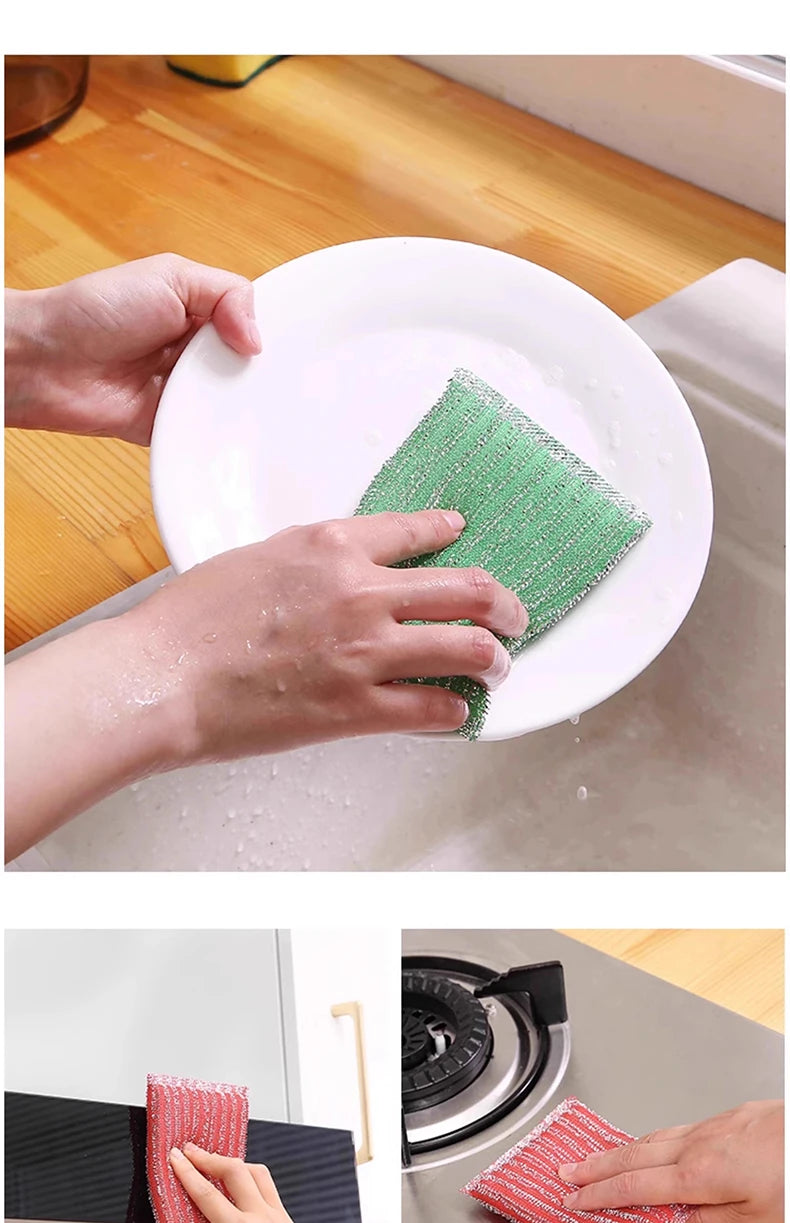 Kitchen Cleaning Sponge Multi-Functional Sponge Brush Set Scratch-free Cleaning Sponge Wipe   for Efficient Home Cleaning Tools