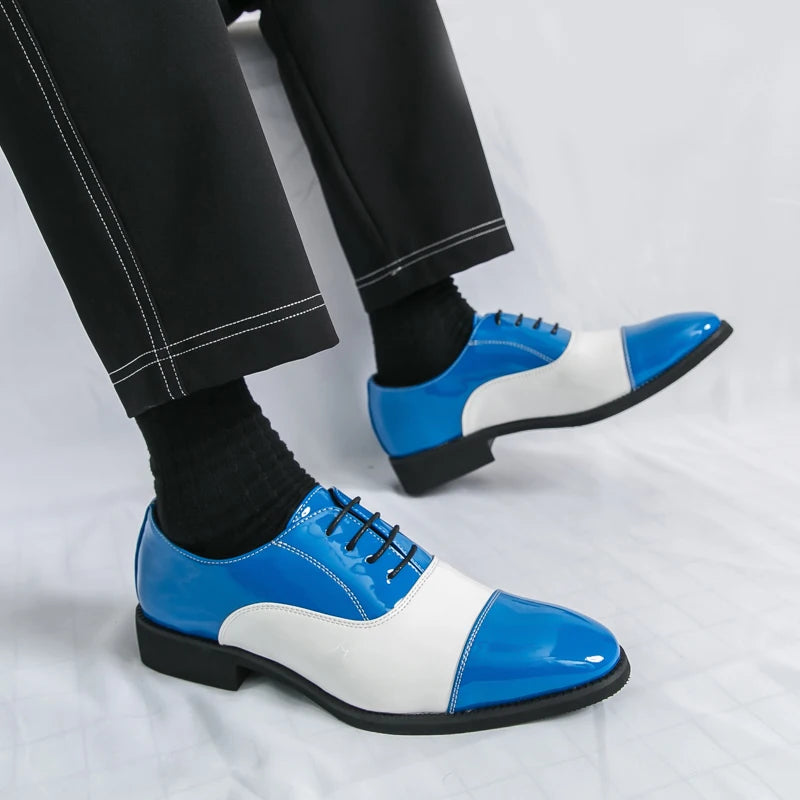Men Leather Casual Oxford Shoes Retro Comfortable Platform 2026 New British Style Lace-Up Business Shoes Slip-on Outdoor Shoes