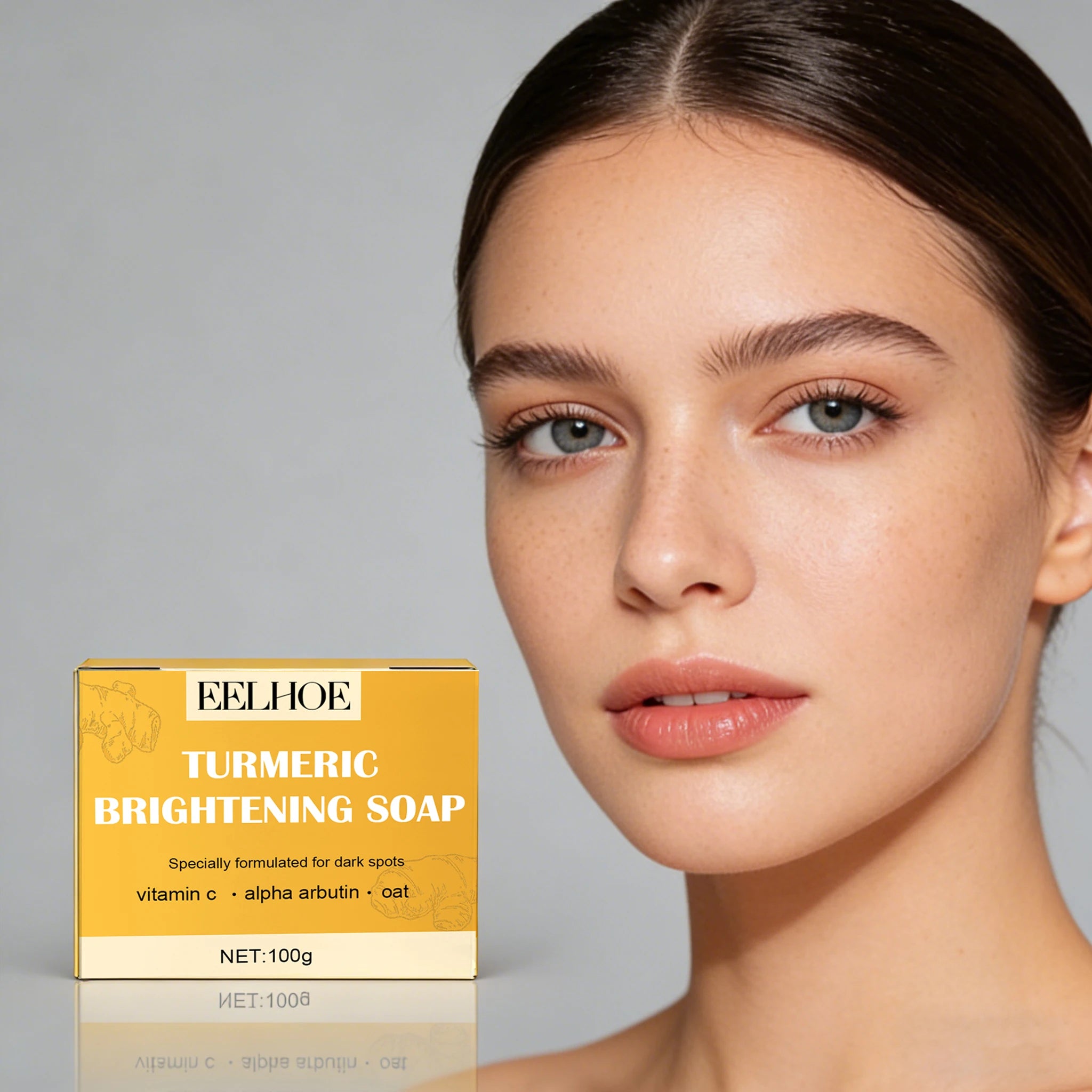 Turmeric Face Soap Brightening Skin Remove Dark Spots Anti-Acne Even Skin Tone Improve Pigmentation Moisturizing Facial Cleanser