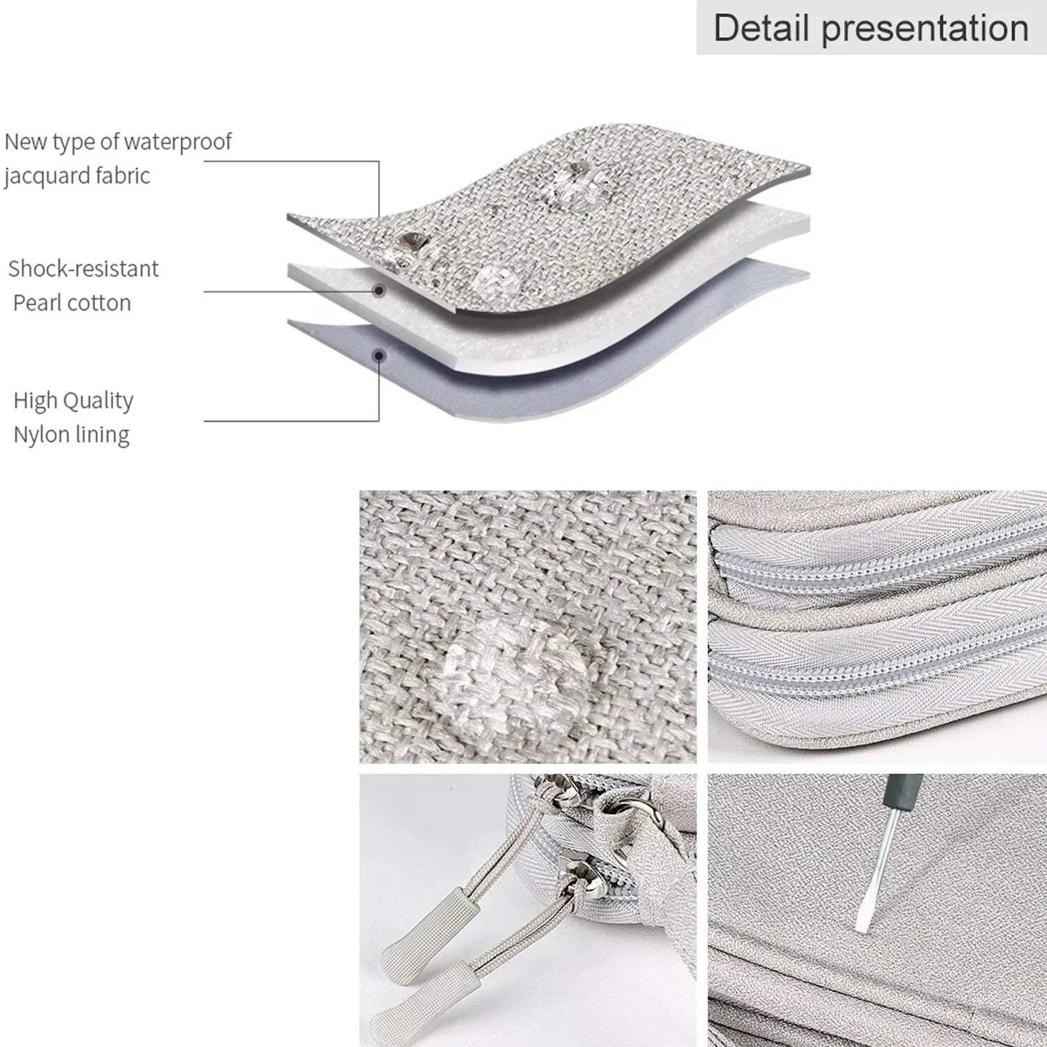 Travel Portable Digital Product Storage Bag Waterproof Double Layer Case for USB Data Cable Organizer Portable Tech Gadget Pouch