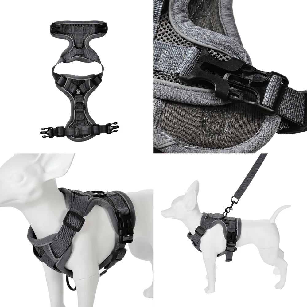 Pet Dog Leash For Small Medium Dogs Cats Hiking Reflective Puppy Adjustable Solid Harness Vest Set Chihuahua Bulldog Supplies