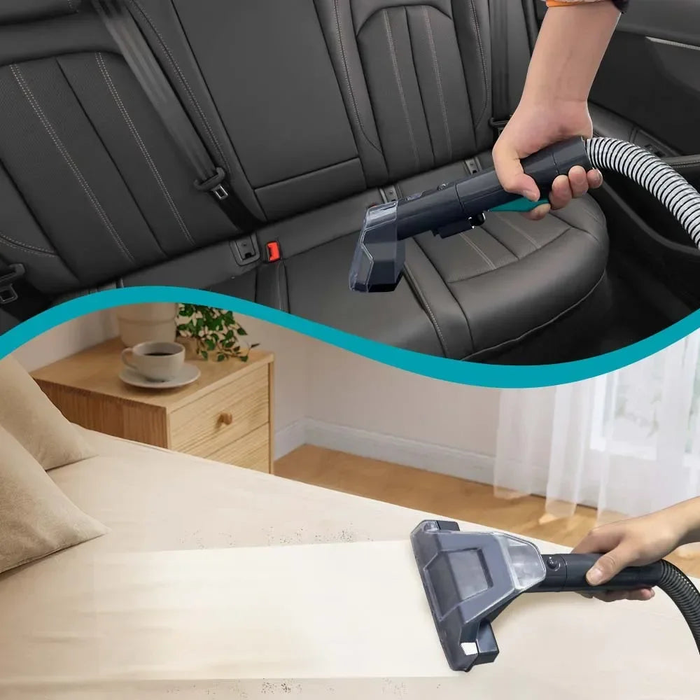 Hot Sale Wet and Dry Vacuum Handheld Portable Corded Sofa Carpet Cleaner Fabric Double Brush Head Stain Fabric Cleaning Machine