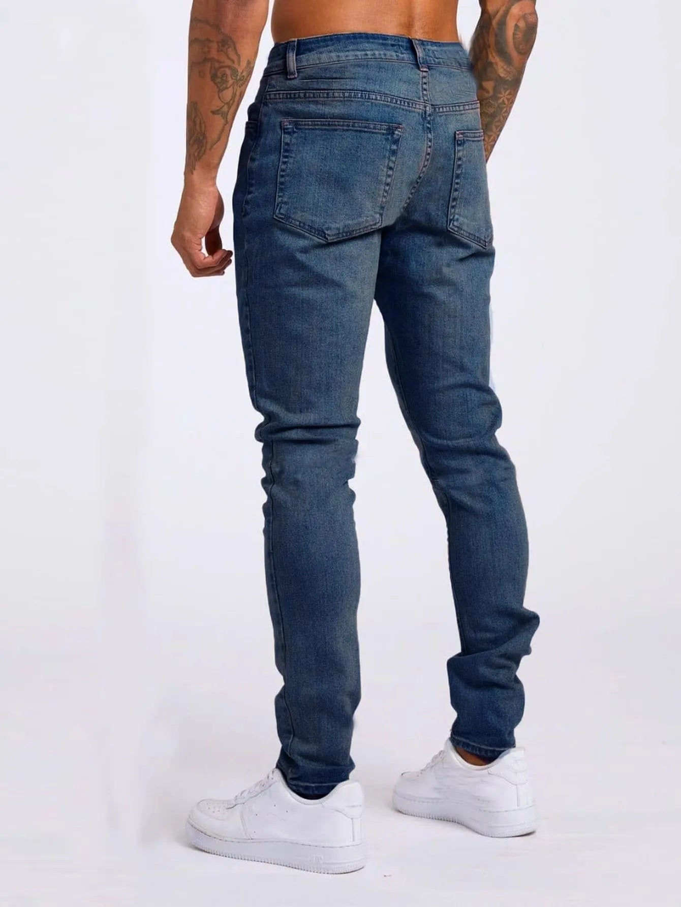 2025 new men's slim fit classic slim fit jeans casual street style casual men's slim fit jeans men's slim fit pencil jeans