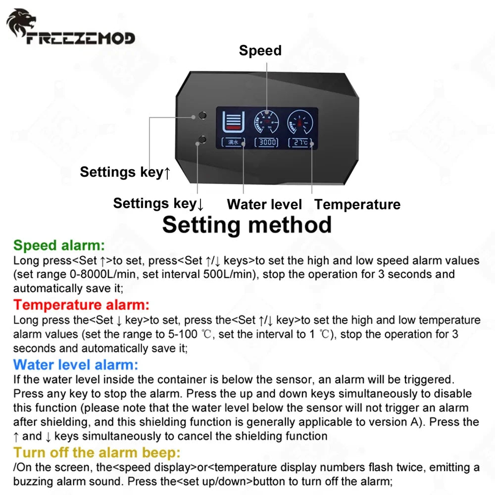 AIO with Alarm Water-cooled Module FREEZEMOD Water DC Pump 7/9 Meter Lift and Water Tank Integrated 12/24V SLMZ-LS-360S