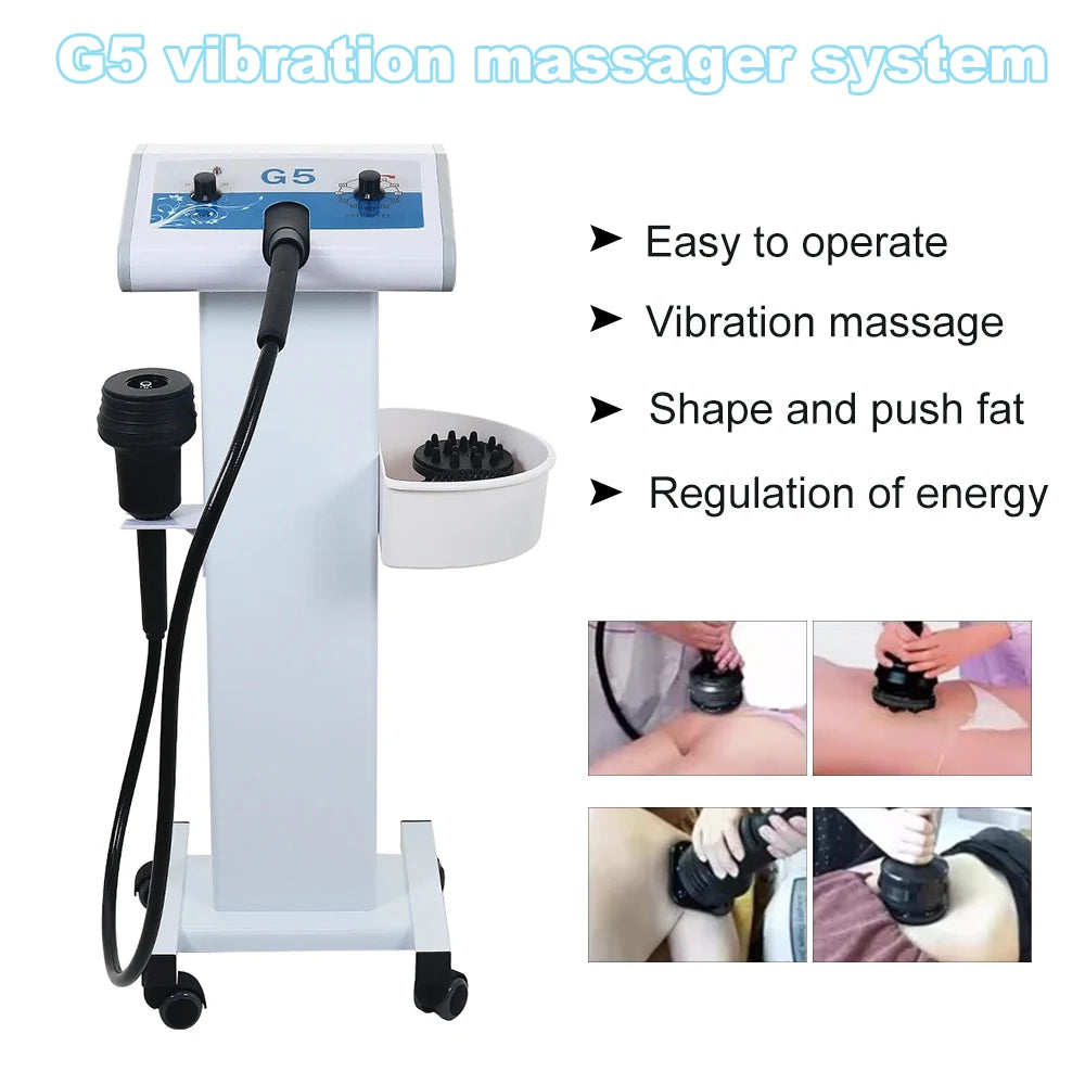 High Frenquency G5 Vibrating Massager Body Slimming Machine Fat Burner Weight Loss Cellulite Removal With 5 Tips Vibrator Device