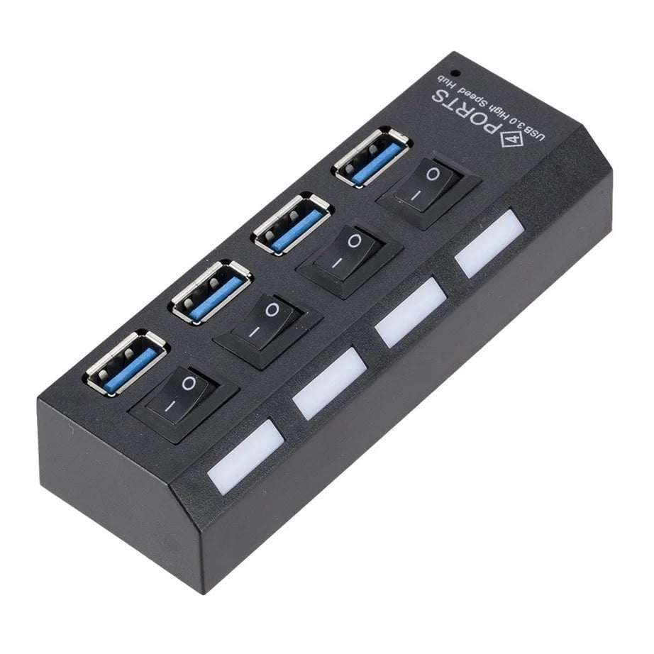 Mini USB HUB 3.0 Super Speed 5Gbps Usb3.0 4 Ports HUB Portable USB 3.0 HUB Splitter With External Power Adapter For PC Accessory