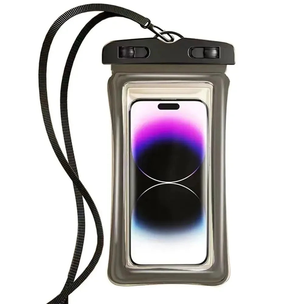Transparent Waterproof Phone Pouch Under 7.2 Inches Touch Screen Swimming Rafting Waterproof Case with Lanyard Sealed Bag