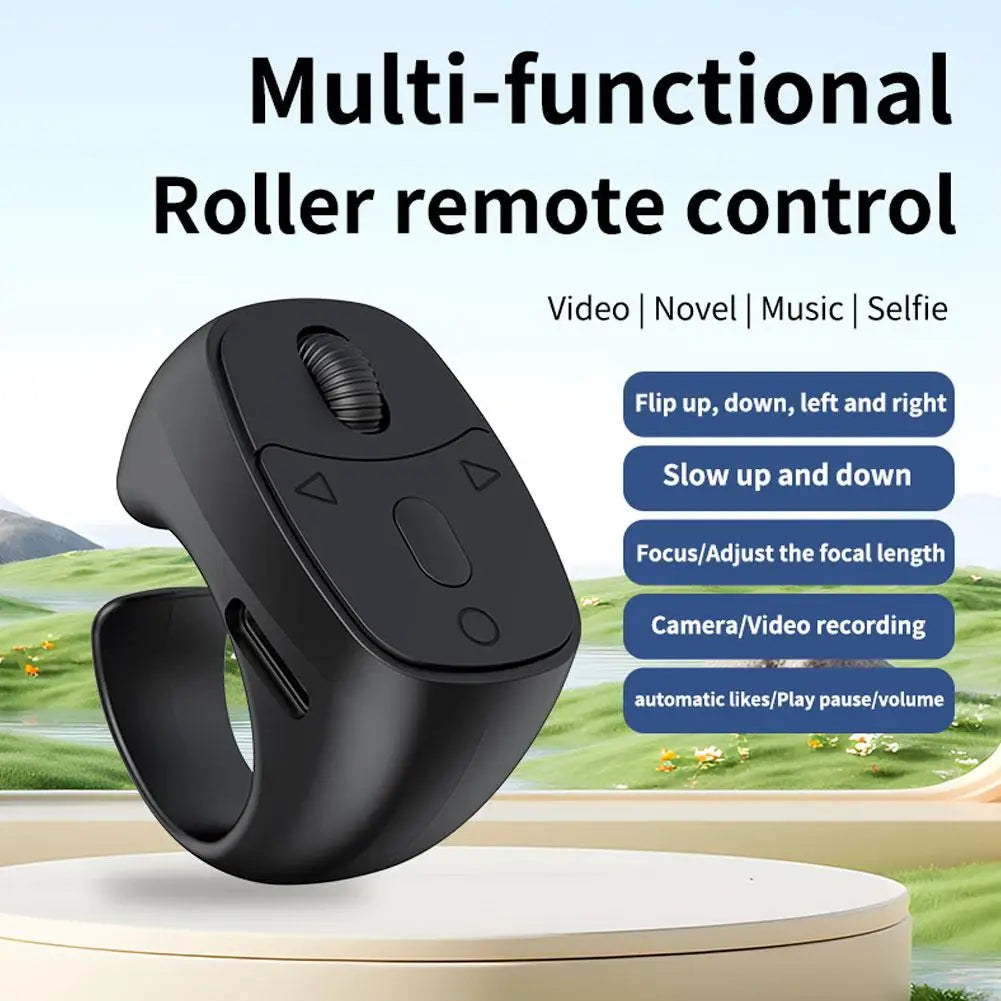 Fingertip Wireless Bluetooth Remote Control For Tiktok Remote Control APP Kindle Page Turner Scrolling Rings For Phones Camera
