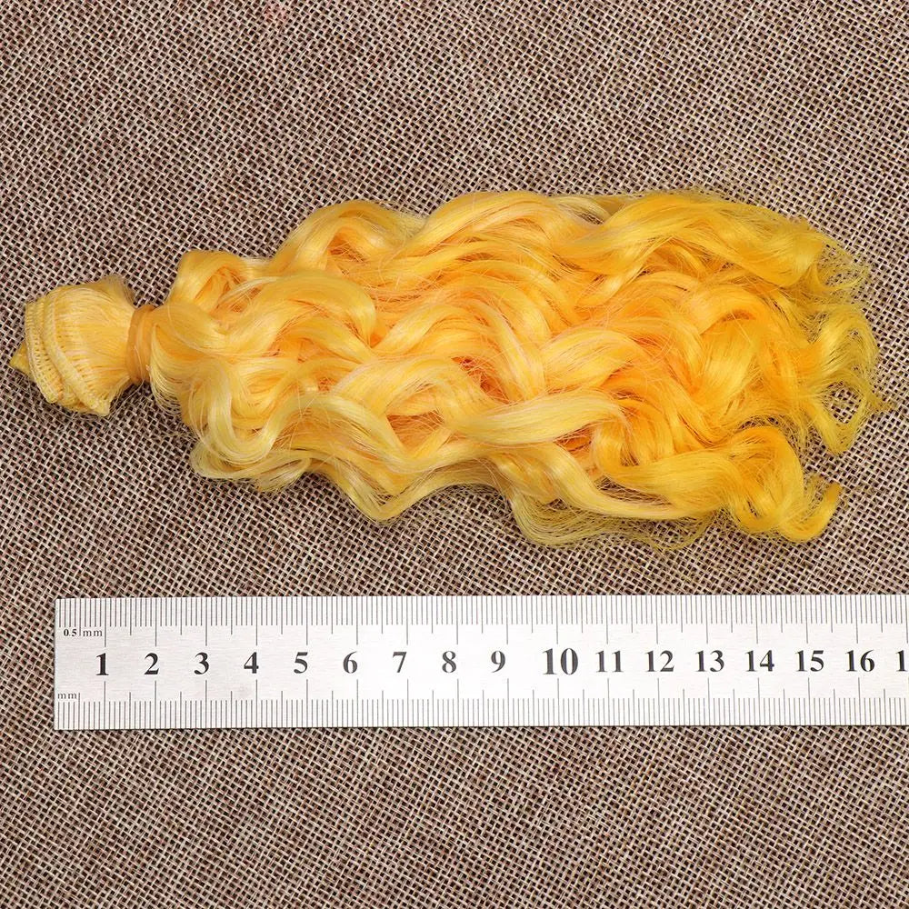 15*100cm Fashion Mini Tresses Doll Hair 1/6 1/4 1/3  High-Temperature Curly Wigs Screw Periwig Toy Toupee Kids Gifts Accessories