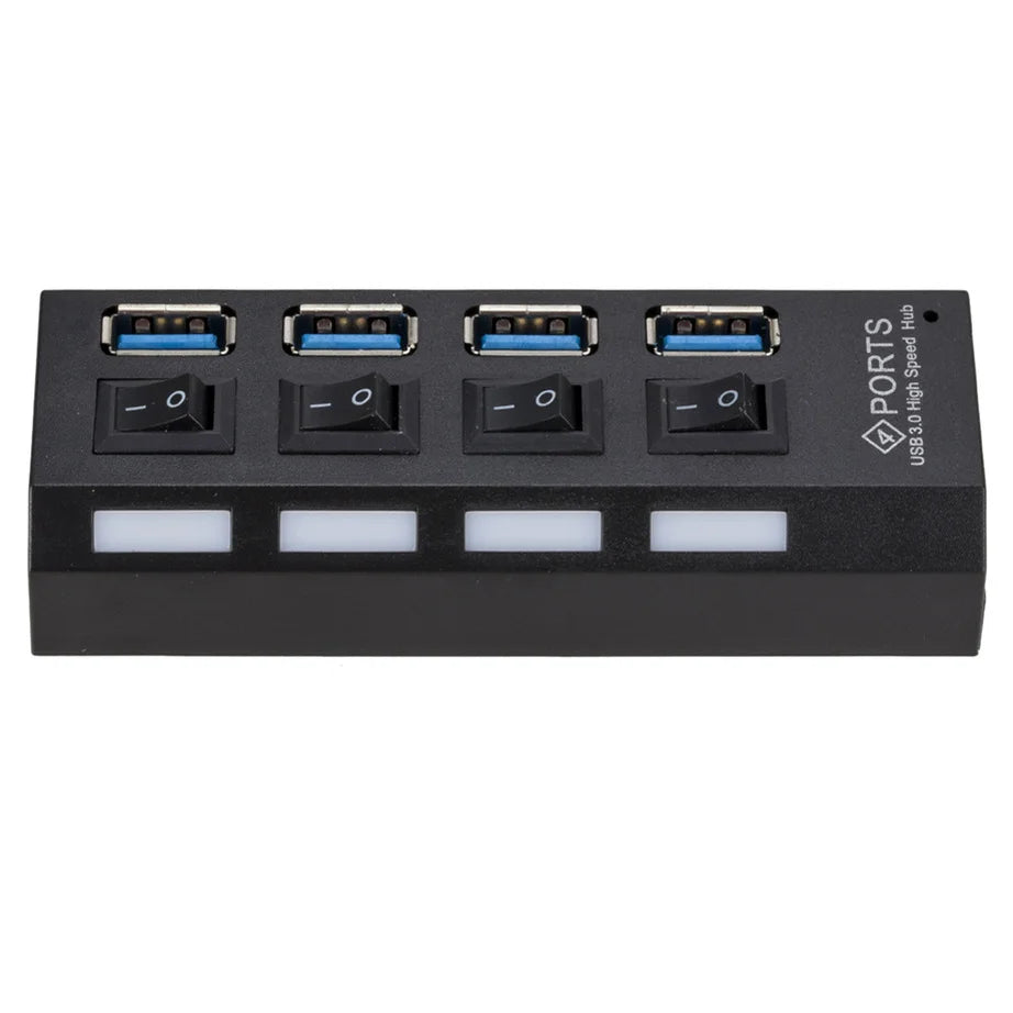 Mini USB HUB 3.0 Super Speed 5Gbps Usb3.0 4 Ports HUB Portable USB 3.0 HUB Splitter With External Power Adapter For PC Accessory