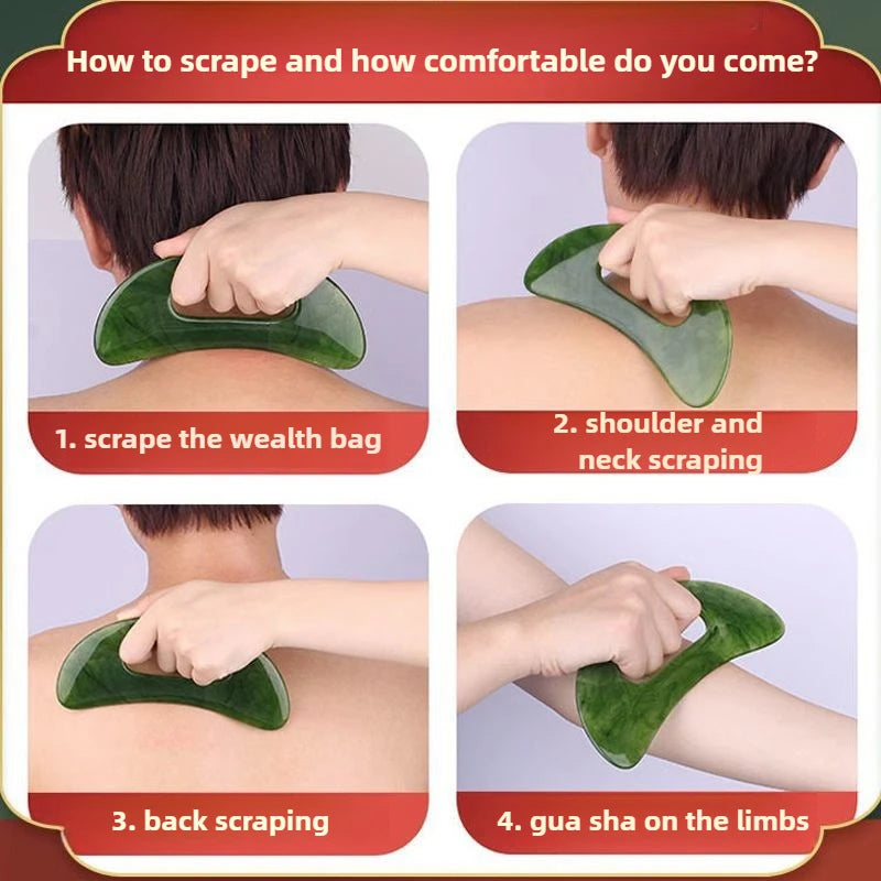 Guasha Board Resin Beeswax Massager Scraper Chinese Gua Sha Tool for Face Neck Back Body Acupuncture Pressure Massage Therapy