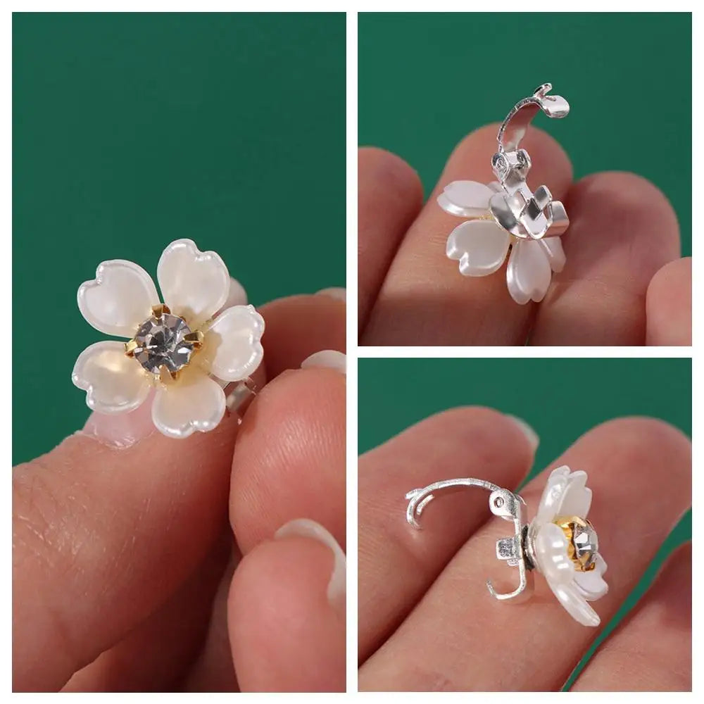 10pcs Dread Locks Flower Decor Hair Ring Metal Cuff Hair Braiding Dreadlocks Beads DIY Charm Hair Braid Rings Clips Men
