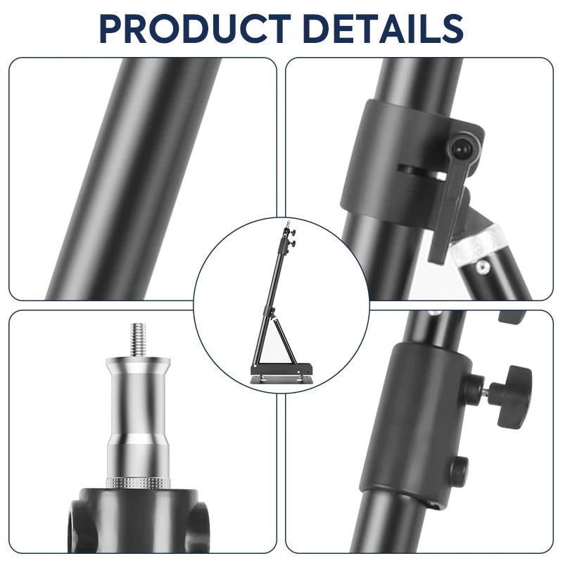 22in Ring Light Wall Mount,137/175cm Wall Mounting Triangle Boom Arm With Dimmable Light For Photography,Studio Kit Video Lights