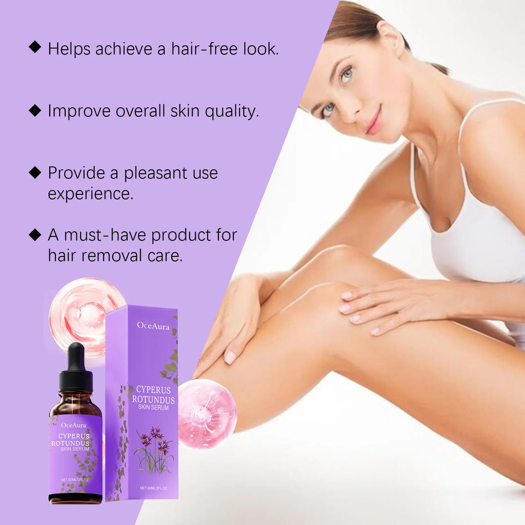 OceAura Cyperus Rotundus Oil for Hair Removal Prevent Hair Growth Products Remove Hair Inhibitor for Moisturizing Body Oil 60ml