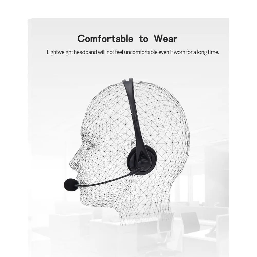 3.5mm/USB Computer Headset with Noise Cancelling Microphone Chatting Network Teaching Video Conferencing Stereo Wired Headset