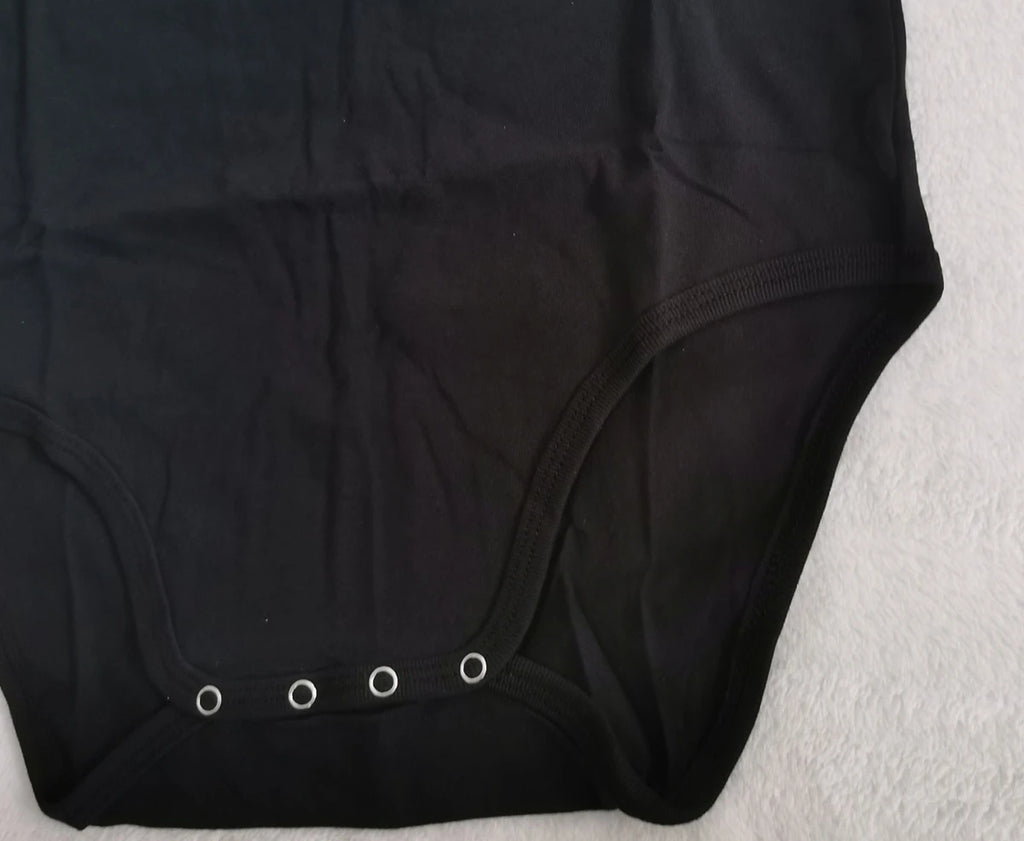 ABDL Adult Baby Black Bodysuit With Snaps/Adult Long Sleeve Bodysuit Romper /Adult Jumpsuit/Adult Onesie