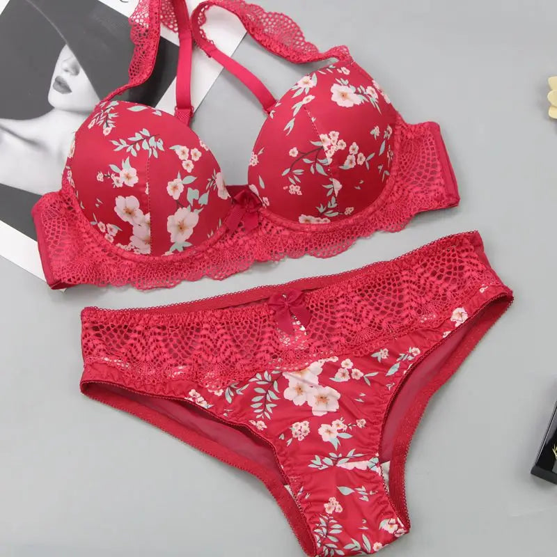 Women's Plus Size Cotton Bralette & Low-Rise Panty Set