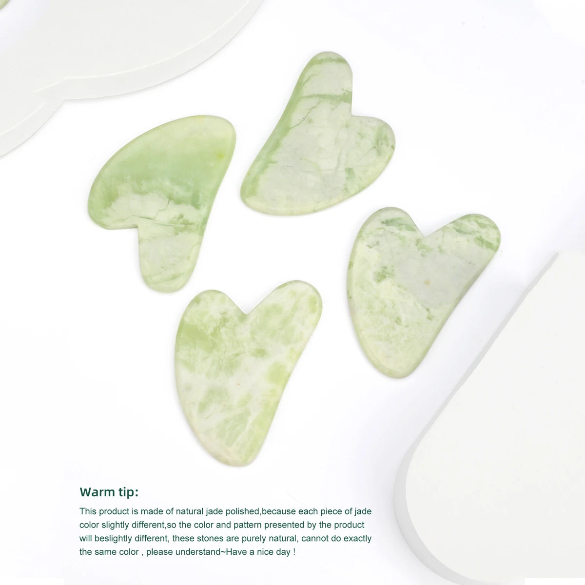Guasha Massage Natural Stone Jade Scraper Facial Gua Sha SPA  Neck Massager for Face Lifting Wrinkle Remover Beauty Healty Tool