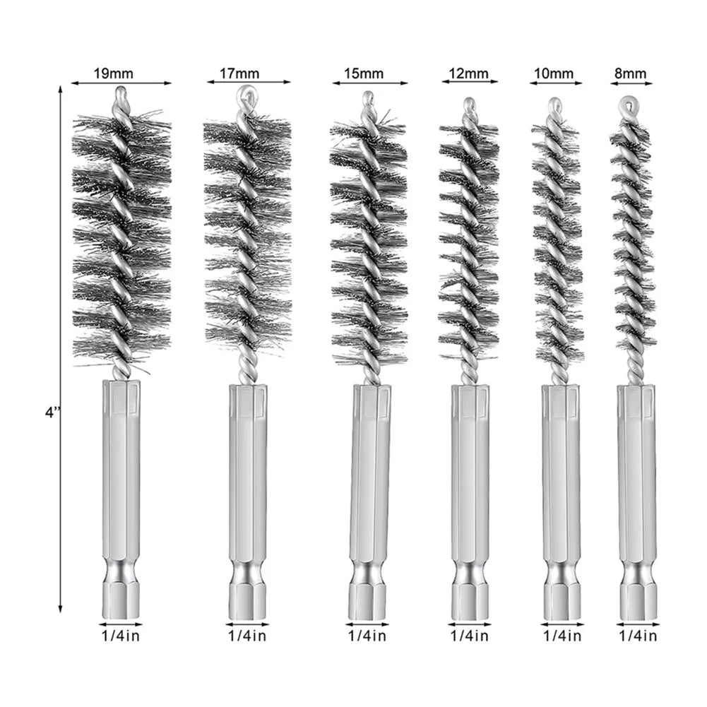 Hot New Tools & Workshop Equipment Cleaning Brush Drilling Brushes 6 Pieces 6 Sizes Cleaning Brushes Electric Drill