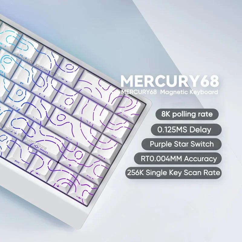 IROK Carotmas Mercury68 mars68 pro Gaming Magnetic Mechanical Keyboard Rapid Trigge 0.004mm 8K Return 256K Scan Gamer Keyboard